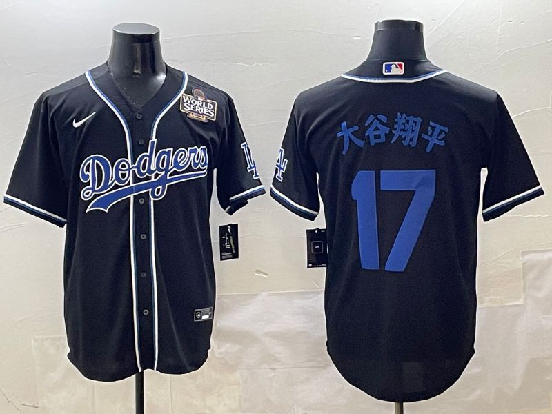 Men 2025 Los Angeles Dodgers #17 Ohtani Black Three generations Fashion Nike MLB Jersey style 6->los angeles dodgers->MLB Jersey